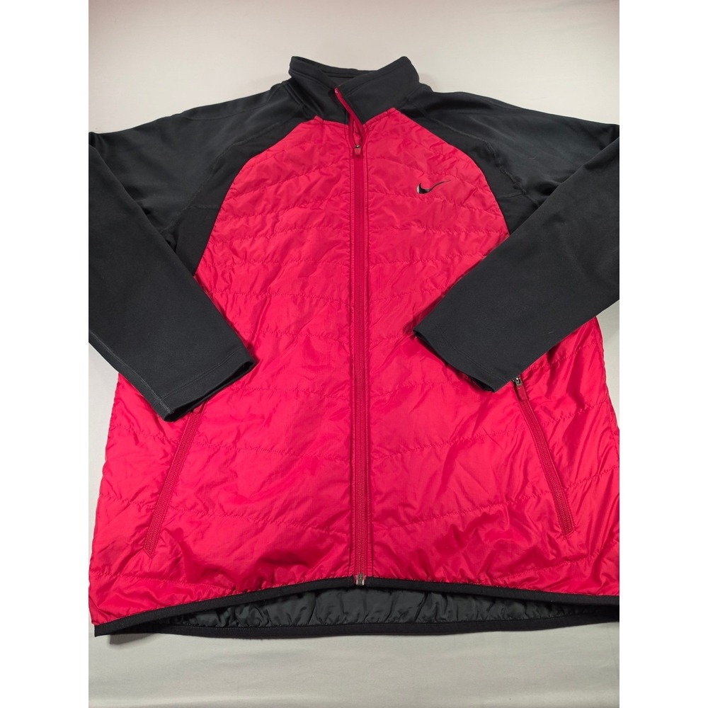 Nike Aeroloft Hybrid Running Jacket Mens XL Red Black Full Zip 543358-606
